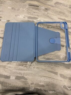 Light Blue Rotating Folio Tablet Case with Stand